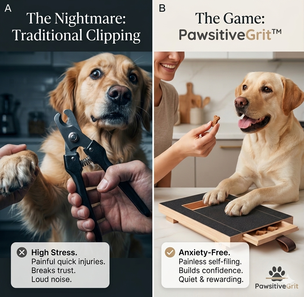 PawsitiveGrit™ Stress-Free Dog Nail Scratch Board